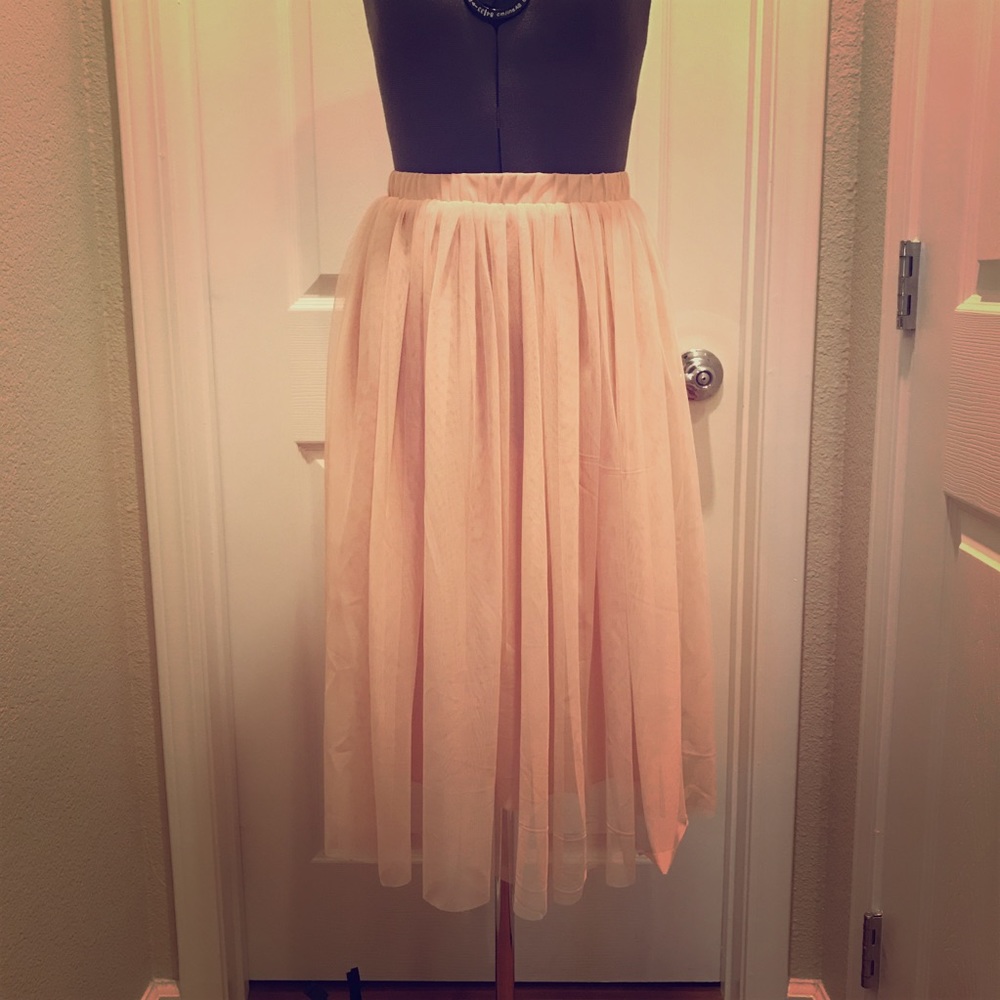 Baby pink tulle skirt